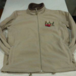 Size Large Men's Tan Route 66 Full Zip Fleece Jacket